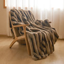 Axyaa Rabbit Fleece Blanket Quilt: Winter Thickened, Soft, & Cozy Sofa Blanket