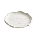 Axyaa Luxury Steak Plate: White Ceramic Western Dish for Elegant Dining.