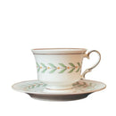 Axyaa Gold Leaf Coffee Cup & Plate Set - European Afternoon Tea, Light Luxury Ceramic