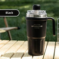 Axyaa 600ml Stainless Steel Vacuum Flask Double Wall Insulated Travel Mug Straw Cup