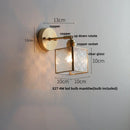 Axyaa Japanese Style LED Wall Light Clear Glass Pull Chain Switch Nordic Modern Decor