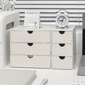 Axyaa 3-Tier Stackable Plastic Storage Drawer Rack White Multi-Purpose Organizer