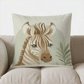 Axyaa Cheetah Cub & Leaves Pillow Cover - Sofa, Bedroom, Car, Cute Home Decor