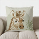 Axyaa Cheetah Cub & Leaves Pillow Cover - Sofa, Bedroom, Car, Cute Home Decor