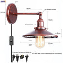 Axyaa Rustic LED Wall Lamp Sconce for Bedroom Dining Room Foyer Bathroom Mirrors