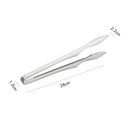 Axyaa Stainless Steel BBQ Tongs with Non-Slip Handle for Home Cooking