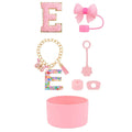 Axyaa 7pcs Cup Set for Stanley Tumbler: Straw, Cover, Cap, Boot, Stopper, Keychain, Sticker