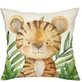 Axyaa Jungle Animal Pattern Printed Pillowcase for Home Decoration