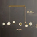 Axyaa Glass Chandelier: Modern Nordic LED Pendant Light for Living Room