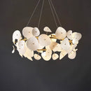 Axyaa Luxury Lotus Leaf Chandelier: Elegant Lighting for Home, Hotel, and Dining Area