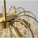 Axyaa Gold Metal Crystal LED Pendant Chandeliers for Luxury Home Decor and Lighting