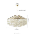 Axyaa Shell Chandelier Pendant for Living Dining Bedroom Light