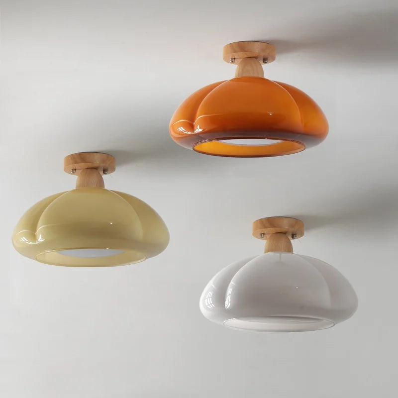 Axyaa Japanese LED Ceiling Lamp Glass Kitchen Lighting Fixtures