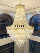 Axyaa Crystal Chandelier for Luxury Home Decor, Hotel, Staircase, Villa Living Room