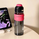 Axyaa 550ml Large Handle Water Bottle with Straw - BPA Free Sports Tumbler