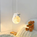 Axyaa 3D Moon Rabbit Night Light Bear Lamp - Children's Room Hanging Pendant