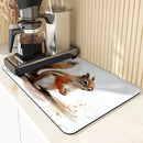 Axyaa Watercolor Squirrel Cartoon Absorbent Drying Mat, Antiskid & Quick Dry