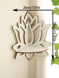 Axyaa Crystal Corner Shelf Wall Display Floating White Wooden Shelves