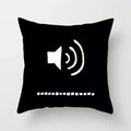 Axyaa Geometric Heart Piano Girl Throw Pillow Case Set for Home Decor