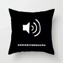Axyaa Geometric Heart Piano Girl Throw Pillow Case Set for Home Decor