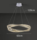 Axyaa Crystal Chandelier Stair Pendant Lamp Modern Living Room Lighting