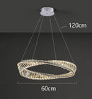 Axyaa Crystal Chandelier Stair Pendant Lamp Living Room Pendant Lights Interior Lighting