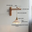 Axyaa LED Wall Light with White Ceramic Shade - Japan Style Stair & Bedside Lamp
