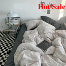 Axyaa Solid Fashion Bedding Set for Twin Full Queen Size Duvet Cover Pillowcases