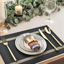 Axyaa 30x45cm Luxe Woven Vinyl Placemats for Kitchen & Dining