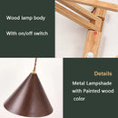 Axyaa Retro Wood Metal LED Pendant Wall Lamp for Bedroom Living Dining Room