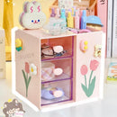 Axyaa Kawaii Desk Pen Holder & Organizer Box - Multifunctional Desktop Storage Organizing