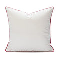 Axyaa Red White Pompom Ball Cushion Covers - Christmas Classical Design