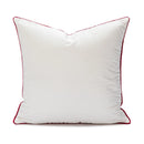 Axyaa Red White Pompom Ball Cushion Covers - Christmas Classical Design