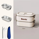 Axyaa Stainless Steel Thermal Bento Box Set for Kids School Lunch