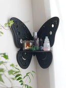 Axyaa Crystal Butterfly Wall Shelf for Boho Home Decoration