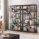 Axyaa 5-Tier Industrial Bookcase Etagere: Freestanding Tall Bookshelves Display Shelf