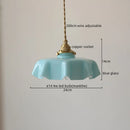 Axyaa Yellow Glass LED Pendant Light: Modern Nordic Hanging Lamp for Home Decor
