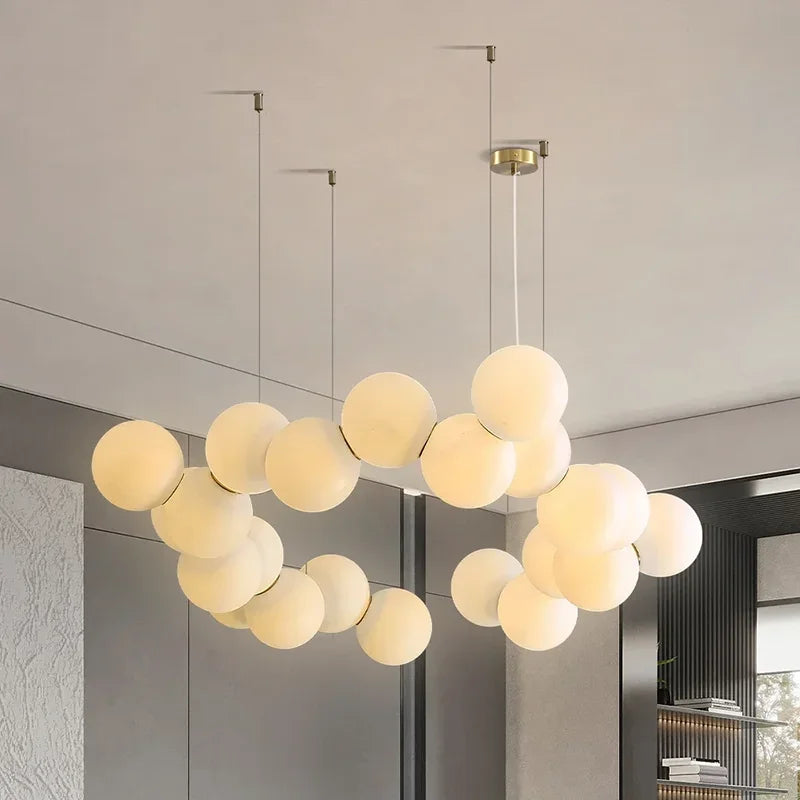 Axyaa Nordic Style Indoor Lighting Fixtures: Living Room Chandelier, Dining Room Ceiling Lamp