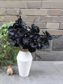 Axyaa Black Butterfly Orchid Silk Cloth Artificial Flower Home Decoration