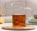 Axya Glass Measuring Cup with Lid Clear Kitchen Accessories Pot Kettle Cook Scale