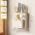 Axyaa Countertop Cutlery & Utensil Holder, Wall Mounted Kitchen Organizer Rack