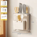 Axyaa Countertop Cutlery & Utensil Holder, Wall Mounted Kitchen Organizer Rack