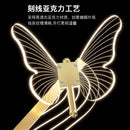 Axyaa Nordic Light Luxury LED Chandelier - Modern Black/Gold Butterfly Design