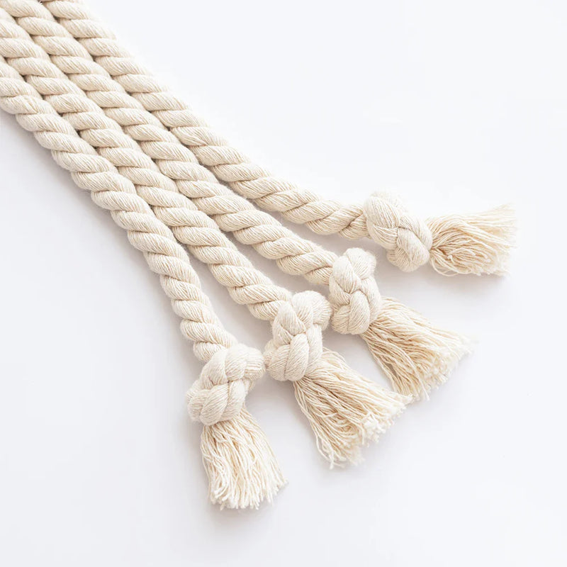 Nordic Tassel Tieback Curtain Clips by Axyaa - Beige Linen Straps, Home Decor