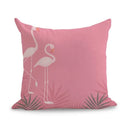 Axyaa Pink Flamingo Linen Cushion Cover: Cute Art Pillow Euro Cover Home Decor 45*45cm