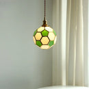 Axyaa Football Design Glass Shade LED Pendant Chandelier for Children's Bedroom