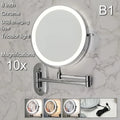 Axyaa LED Trifold Makeup Mirror with USB Charging, Magnifying & Tricolor Dimming