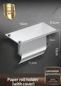 Axyaa Stainless Steel Toilet Paper Holder Waterproof Tissue Box Bathroom Hardware