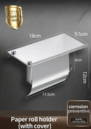 Axyaa Stainless Steel Toilet Paper Holder Waterproof Tissue Box Bathroom Hardware