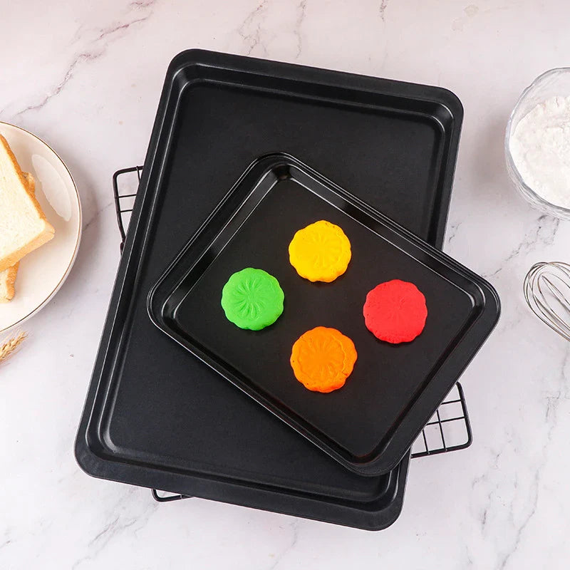 Axyaa Stainless Steel Non-Stick Baking Tray for Bread Cake Loaf Pan BBQ Plate